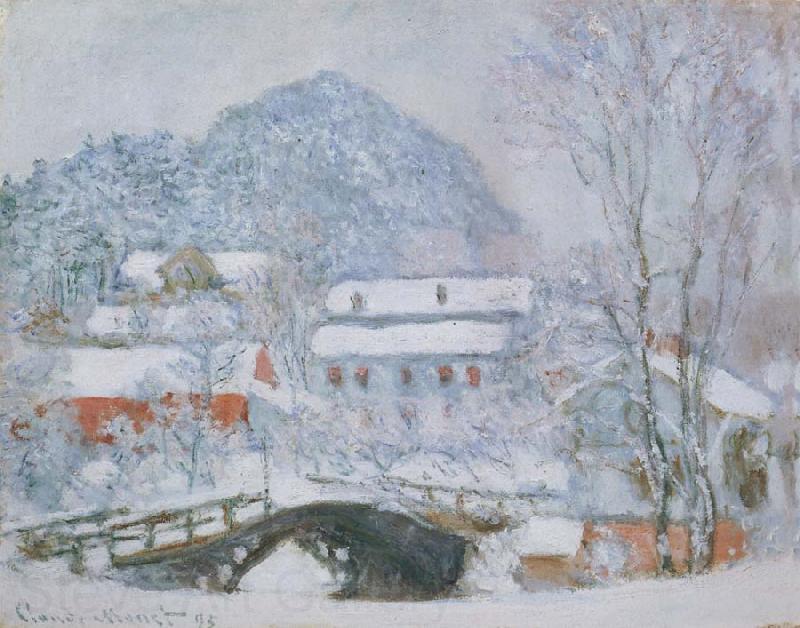 Claude Monet Sandviken Village in the Snow Norge oil painting art